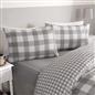 OHS Gingham Duvet Cover Bedding Set Check Quilt Pillowcase Reversible