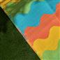 OHS Garden Rug Waved Lines Print Outdoor Waterproof Area Mat Patio Decor