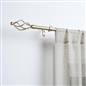 OHS 120-200cm Curtain Pole Extendable Metal 16mm Ball Trumpet Twist Finnials