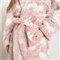 OHS Teddy Marl Dressing Gown Prints Ladies Warm Womens Loungewear Bathrobe