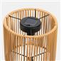 OHS Solar Floor Lamp Rattan Cordless Outdoor Garden Light Dusk Sensor