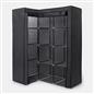 Corner Wardrobe Fabric Clothing Hanging Rail Bedroom Organiser 2 Door Home Decor