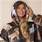 OHS Pet Print Loungewear Set Hoodie Blanket Sherpa Lined Fleece Winter Nightwear
