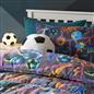OHS Football Coverless 10.5 Tog Duvet Set with Pillowcase Kids Comic Single Bed
