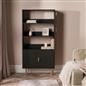 OHS Ribbed Display Cabinets 4 Tier Engineered Wood Shelf Storage Unit