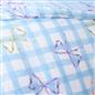 OHS Bow Gingham Bedding Set Microfibre Reversible Duvet Cover with Pillowcase