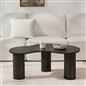 OHS Madison Coffee Table Ribbed MDF Irregular Living Room Home Decor