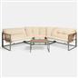 OHS Santorini Corner Sofa Table Set 5 Seater Garden Outdoor Patio Couch
