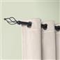 OHS 70-120cm Curtain Pole Extendable Metal 16mm Ball Trumpet Twist Finnials