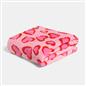 OHS Heart Leopard Throw Ultra Soft Blanket Flannel Fleece Lightweight Bedspread