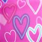 Neon Heart Duvet Cover Bedding Set Reversible with Pillowcase Kids Single Double