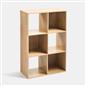 OHS Dallas Cube Storage Wood Effect Bookcase Freestanding Open Shelf Unit