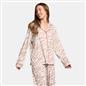 OHS Animal Print Pyjama Set Jersey Button Through Nightwear Loungewear