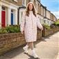OHS Coat Drying Robe Animal Print Sherpa Lined Water Resistant Oversized