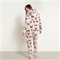 OHS Pet Print Loungewear Set Hoodie Blanket Sherpa Lined Fleece Winter Nightwear