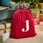 OHS Christmas Alphabet Stocking Sack Set Festive Xmas Santa Gift Bag