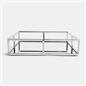 OHS Mirrored Serving Tray with Metal Frame Tealight Holder Vanity Display Plate