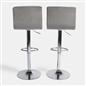 Adjustable Bar Stools x 2 Velvet Swivel Pub Seat Kitchen Breakfast Counter Chair