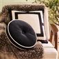 OHS Velvet Filled Cushion Round Bedroom Decor Scatter Chair Sofa Button Pillow