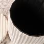 OHS Storage Box Lid Ottoman Folding Ribbed Fleece Footstool Tub Seat