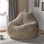 OHS Ribbed Bean Bag Chair Adult Gaming Beanbags with Filling Cosy Couch