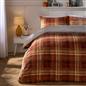 OHS Autumn Check Bedding Set Tartan Sherpa Fleece Duvet Cover with Pillowcase