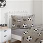OHS Football Fleece Duvet Cover Kids Warm Reversible Bedding Supersoft Thermal