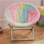 OHS Tie Dye Folding Chair Round Moon Garden Outdoor Bedroom Folding Picnic Seat