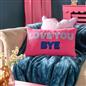 OHS Slogan Scatter Pillow Love You Bye Boucle Decor Filled Cushion Back Support