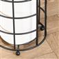 OHS Wire Toilet Roll Holder Free Standing Storage Rust Resistant Metal, Black