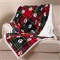Check Fleece Pet Blanket Throw Over Bed Supersoft Plush Sherpa Warm Chair Sofa