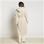 OHS Tufted Dressing Gown Soft Fleece Robe Thermal Bathrobe Hooded Loungewear