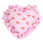 OHS Heart Scatter Cushion Cherry Print Frill Microfibre Decorative Throw Pillow