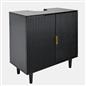 OHS Under Sink Bathroom Cabinet Ribbed Engineered Wood Storage Organiser