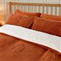 OHS Pumpkin Tufted Duvet Cover Set Halloween Autumn Teddy Fleece Bedding