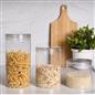 Storage Jar Round Plastic Food Organiser Tea Coffee Sugar Holder Tub Kitchen Pot