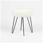 Stool Boucle Fleece Chair Dressing Table Vanity Seat Pouffe Home Spa Foot Rest
