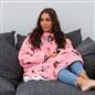 Minnie Mouse Hoodie Blanket Oversized Wearable Soft Sherpa Fleece Throw, Pink