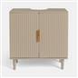 OHS Under Sink Bathroom Cabinet Ribbed Engineered Wood Storage Organiser