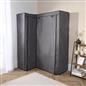 Corner Wardrobe Fabric Clothing Hanging Rail Bedroom Organiser 2 Door Home Decor