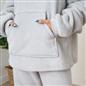 OHS Fleece Loungewear Set Coral Winter Sherpa Nightwear 2-Piece Hoodie Jogger