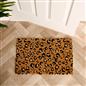 OHS Leopard Print Doormat Non Slip Indoor Outdoor Natural Coir Door Mat Rug