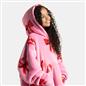 OHS Bows Print Hooded Blanket Adult Kids Sherpa Lined Winter Family Hoodie