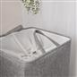 Laundry Basket Bag Foldable Drawstring Clothes Bin Organiser Faux Linen Handles