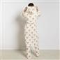 OHS Bows Dressing Gown Flannel Winter Sherpa Lined Loungewear Hooded Bathrobe