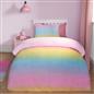 Ombre Fleece Duvet Cover Pillowcase Quilt Rainbow Bedding Set Soft Single Double