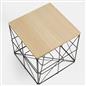 Cube Storage Basket Table Folding Wire Organiser Living Room Home Decor Bedroom