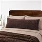 OHS Cable Knit Bolster Cuddle Cushion Fleece Back Support Filled Reading Pillow