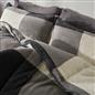 OHS Check Coverless Duvet Pillowcase Bedding Set Teddy Fleece Gingham 10.5 TOG