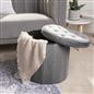 OHS Folding Ottoman Storage Box Footstool Tub Space Saving Velvet Seat